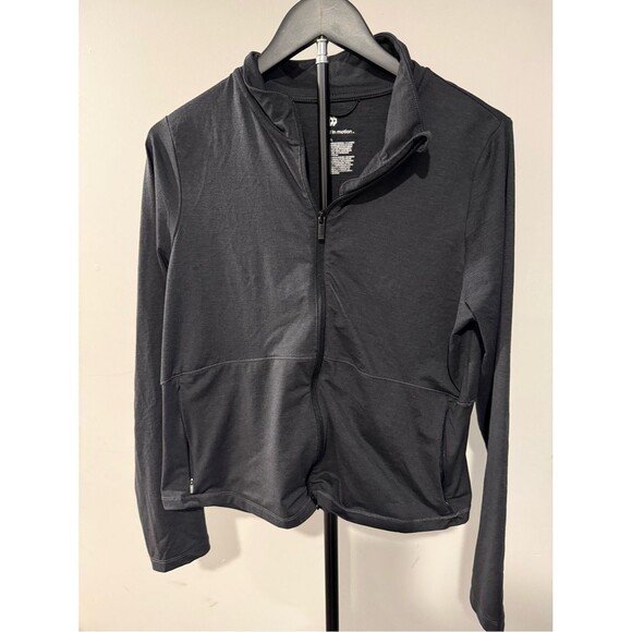 all in motion Sweaters - All in Motion Black Heather Full-Zip XXL
